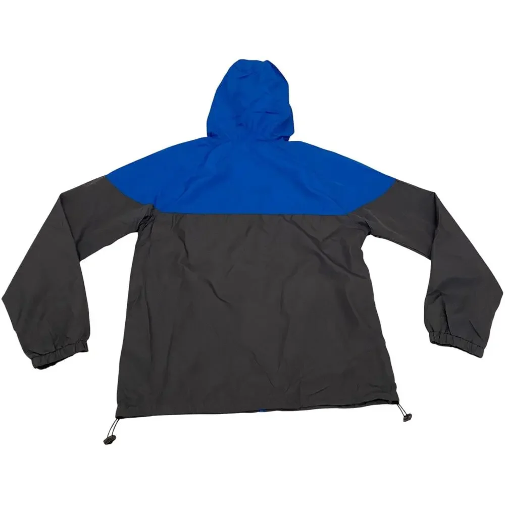Disney Parks Unisex Size Small Windbreaker Jacket Blue and Grey with Hoodie